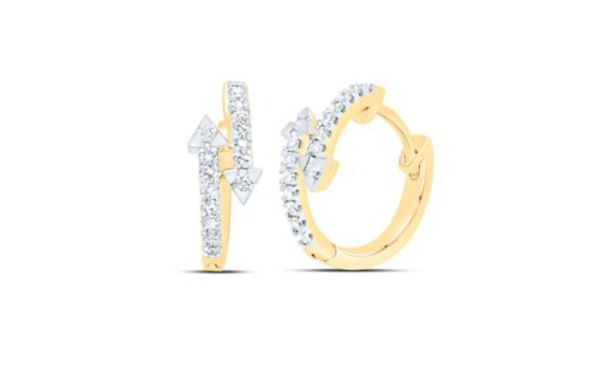 1/4CTW-DIA CN FASHION HOOP EARRING