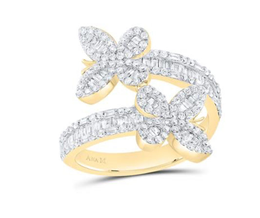 7/8CTW-DIA ANA M BUTTERFLY LADIES CUFF RING