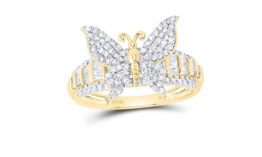5/8CTW-DIA NK BUTTERFLY RING