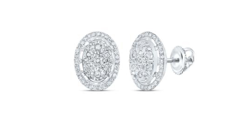 1/4CTW-DIA P1 GIFT OVAL STUD EARRING