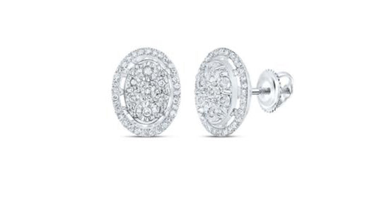 1/4CTW-DIA P1 GIFT OVAL STUD EARRING