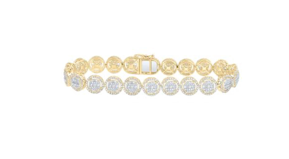 5 1/4CTW-DIA NK FASHION ROUND BRACELET ( 8.5 INCH )