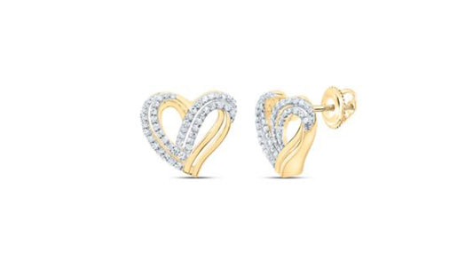 1/3CTW-DIA P1 GIFT HEART EARRING