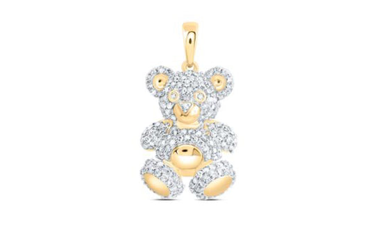 5/8CTW-DIA NK FASHION TEDDY BEAR PENDANT