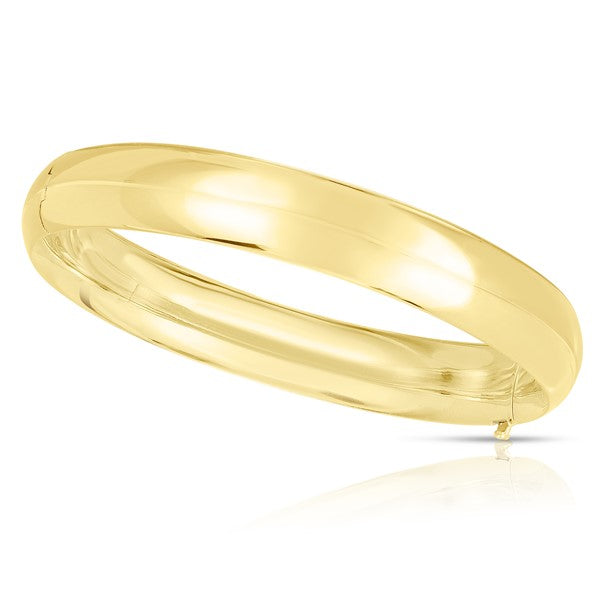 14K Gold 10mm Polished Bangle