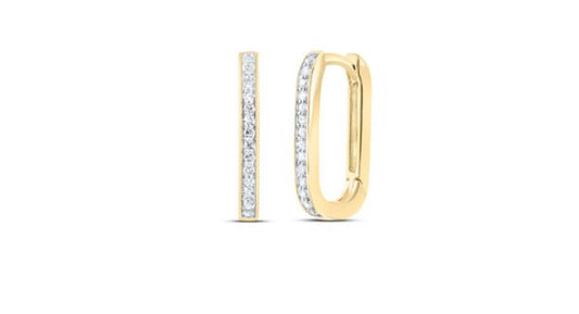 1/6CTW-DIA P1 GIFT HOOPS HUGGIES EARRING