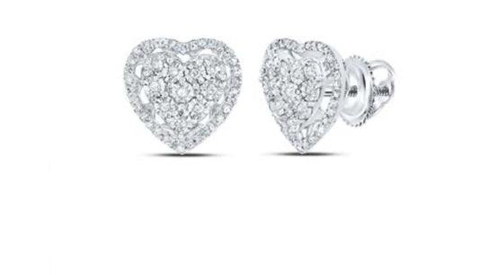 1/4CTW-DIA P1 GIFT HEART EARRING