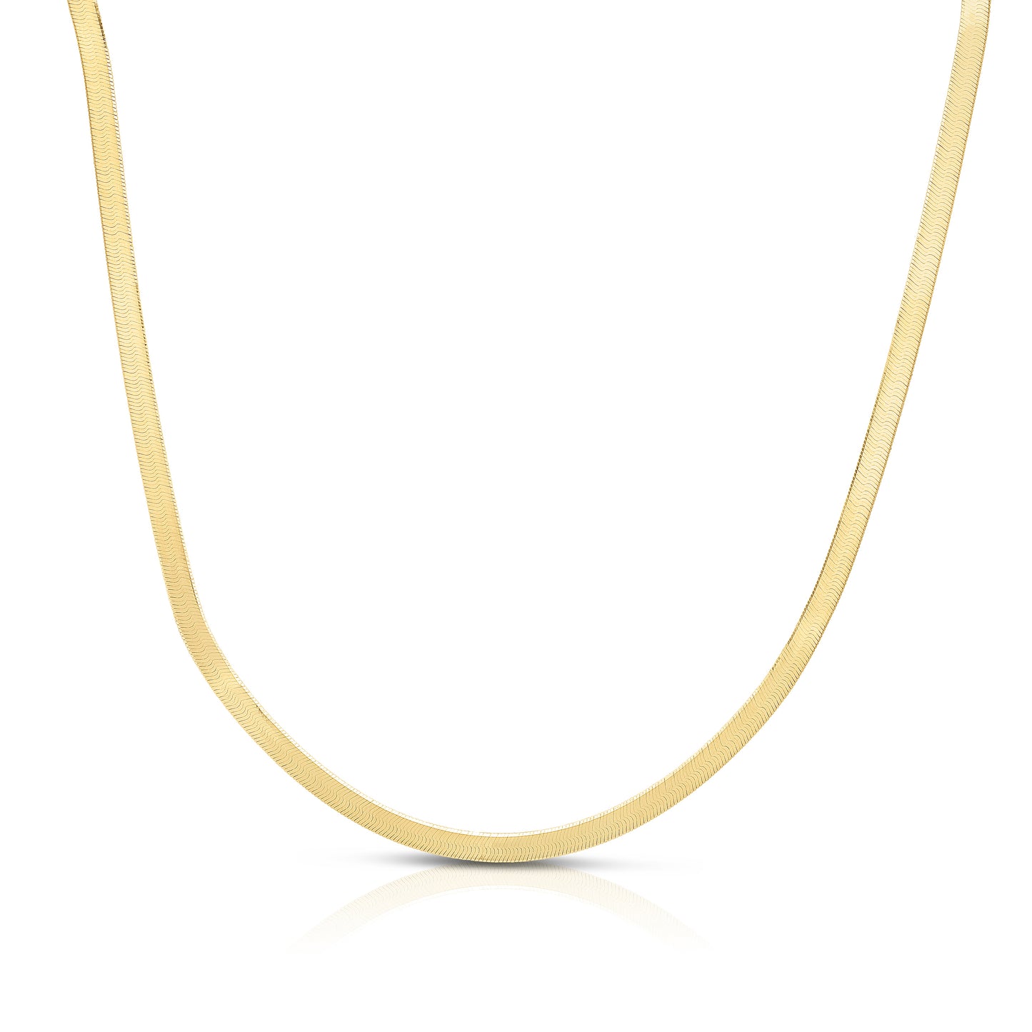 14K Gold 3mm Imperial Herringbone Chain