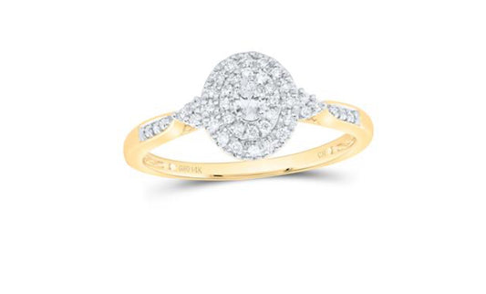 1/4CTW-DIA CN OVAL DOUBLE HALO ENGAGEMENT RING