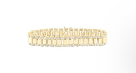 10K 4 1/3CTW-DIA (13.5MM) MENS BRACELET