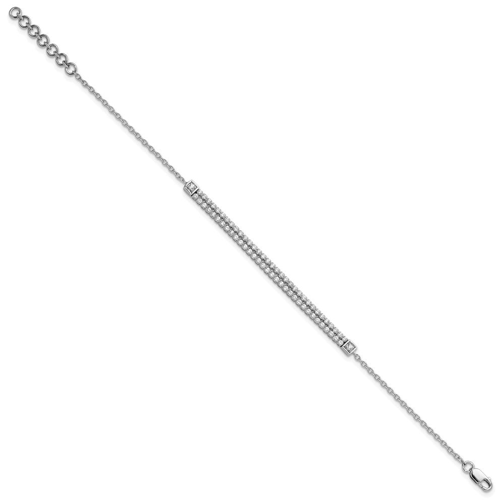 Lab-grown diamond tennis bracelet in 14K white gold