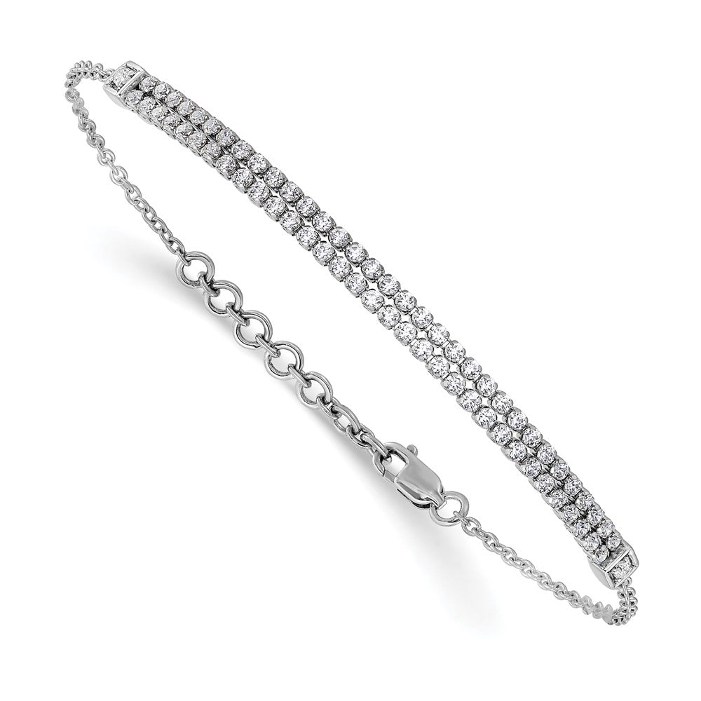 Lab-grown diamond tennis bracelet in 14K white gold