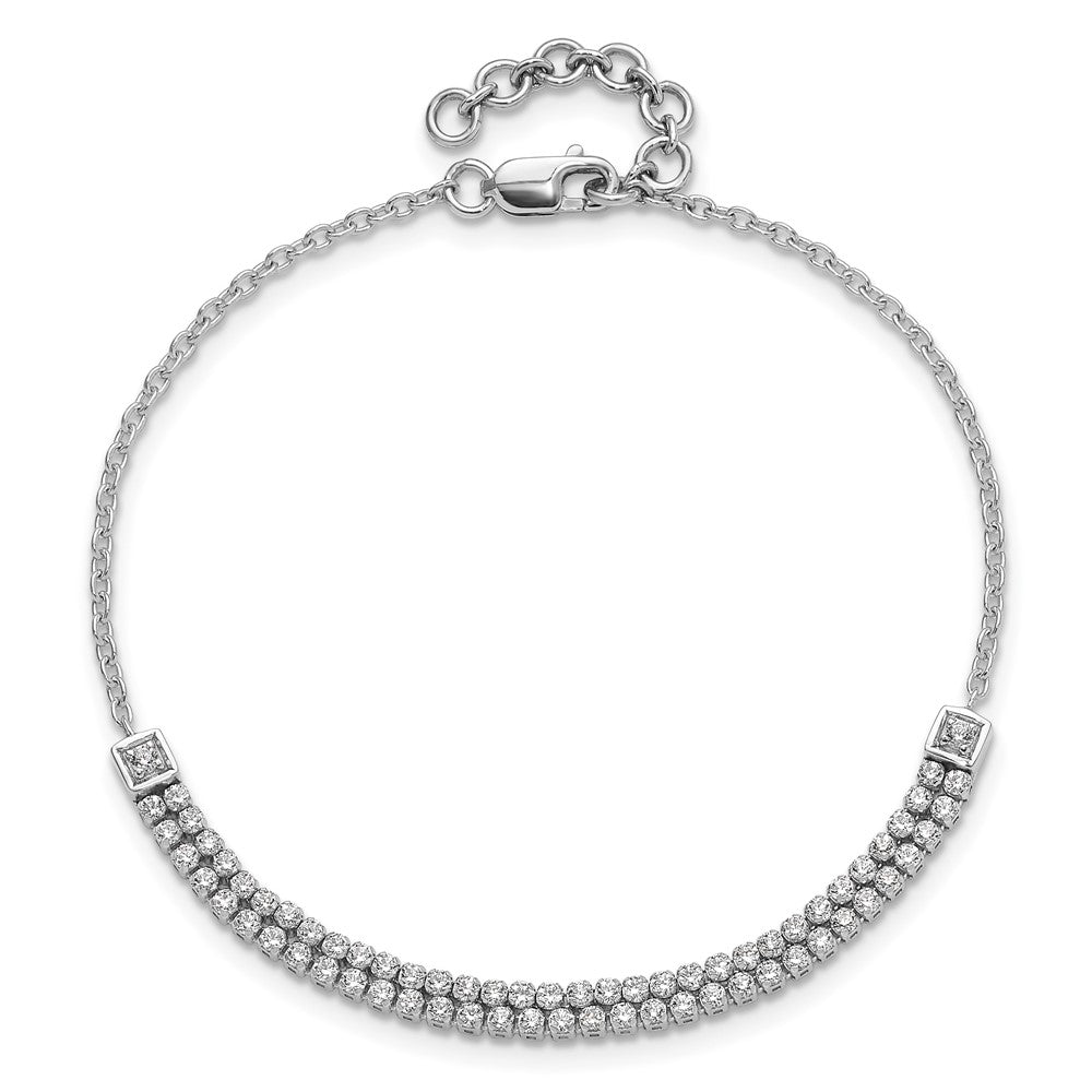Lab-grown diamond tennis bracelet in 14K white gold
