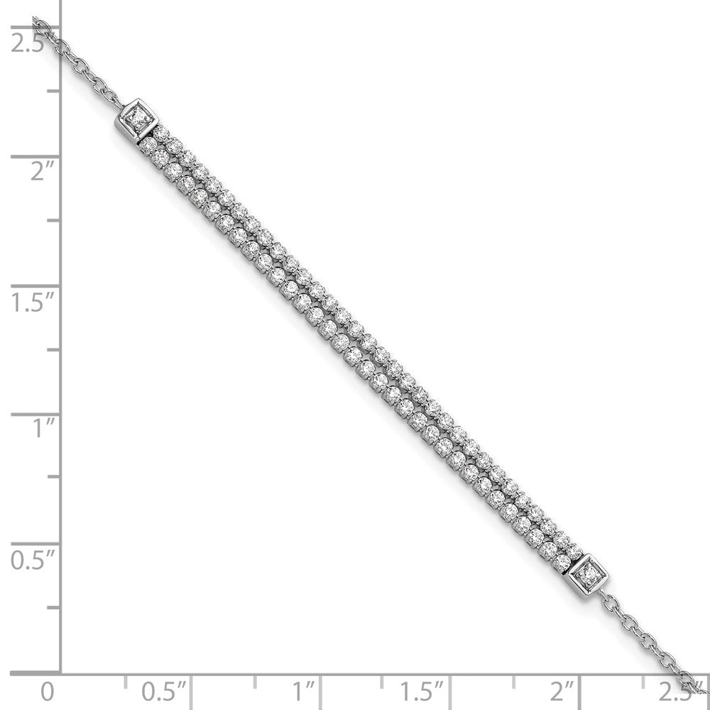 Lab-grown diamond tennis bracelet in 14K white gold