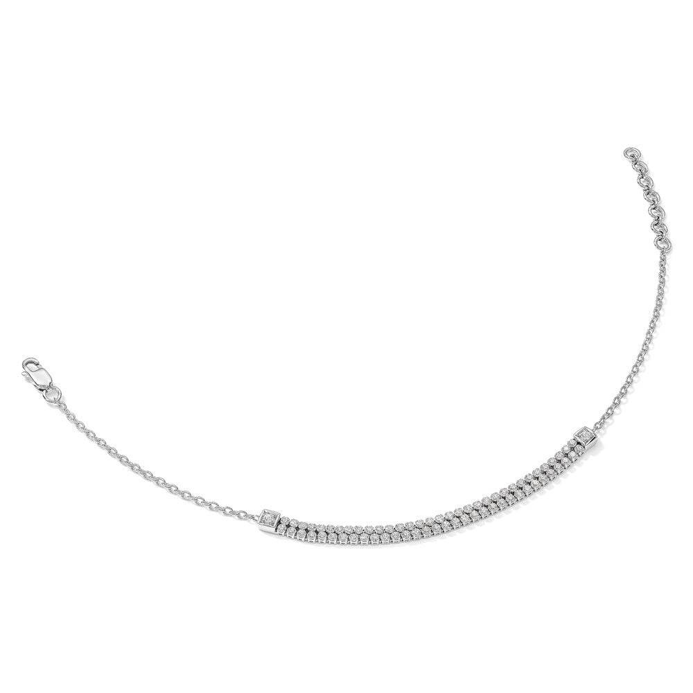 Lab-grown diamond tennis bracelet in 14K white gold