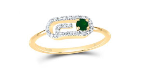 1/8CTW-DIA CN 3MM RD-EM NAT GEM PAPER CLIP RING