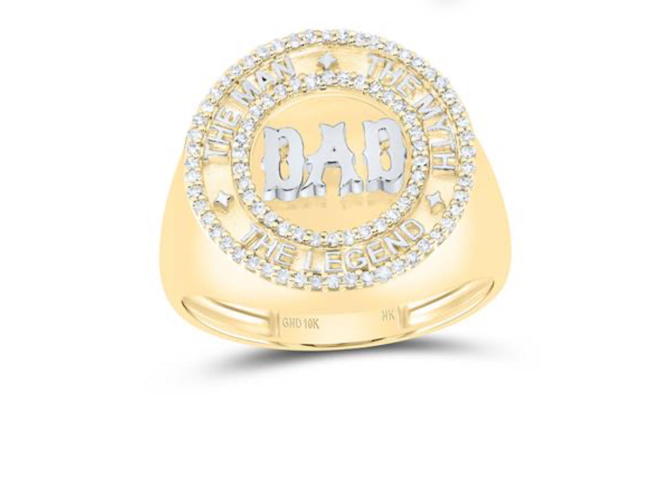 1/3CTW-DIA NK "DAD" MENS RING