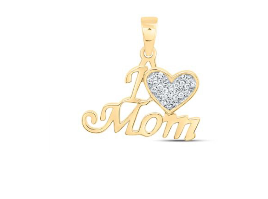 1/12CTW-DIA P1 GIFT "I ♥ MOM" PENDANT