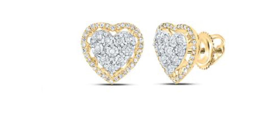 1/4CTW-DIA P1 GIFT HEART EARRING