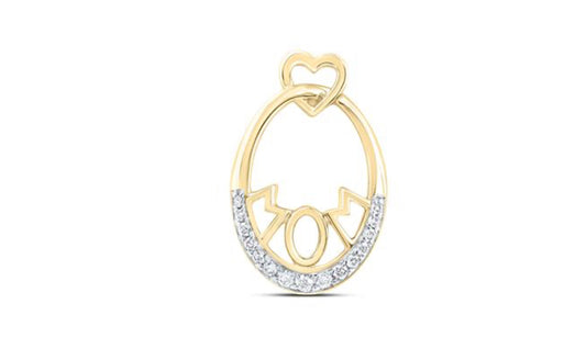 1/10CTW-DIA NK GIFT MOM HEART PENDANT