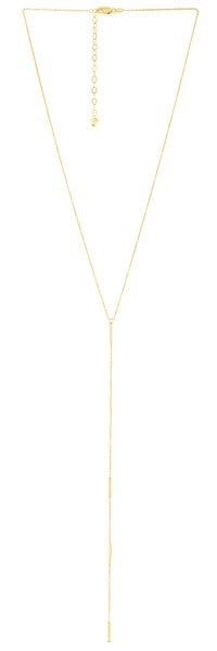 14K Geo Station Bar Y-Necklace