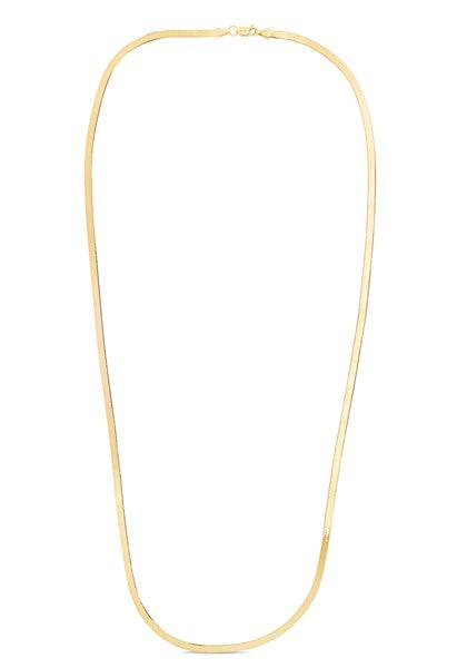 14K Gold 3mm Imperial Herringbone Chain