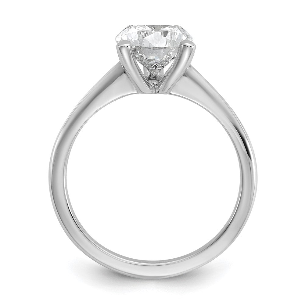Pear lab-grown diamond solitaire engagement ring in 14K white gold