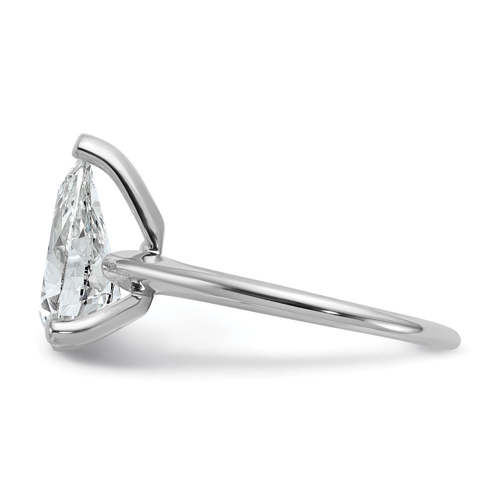 Pear lab-grown diamond solitaire engagement ring in 14K white gold