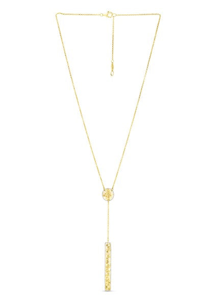 14K Confetti Lariat Necklace