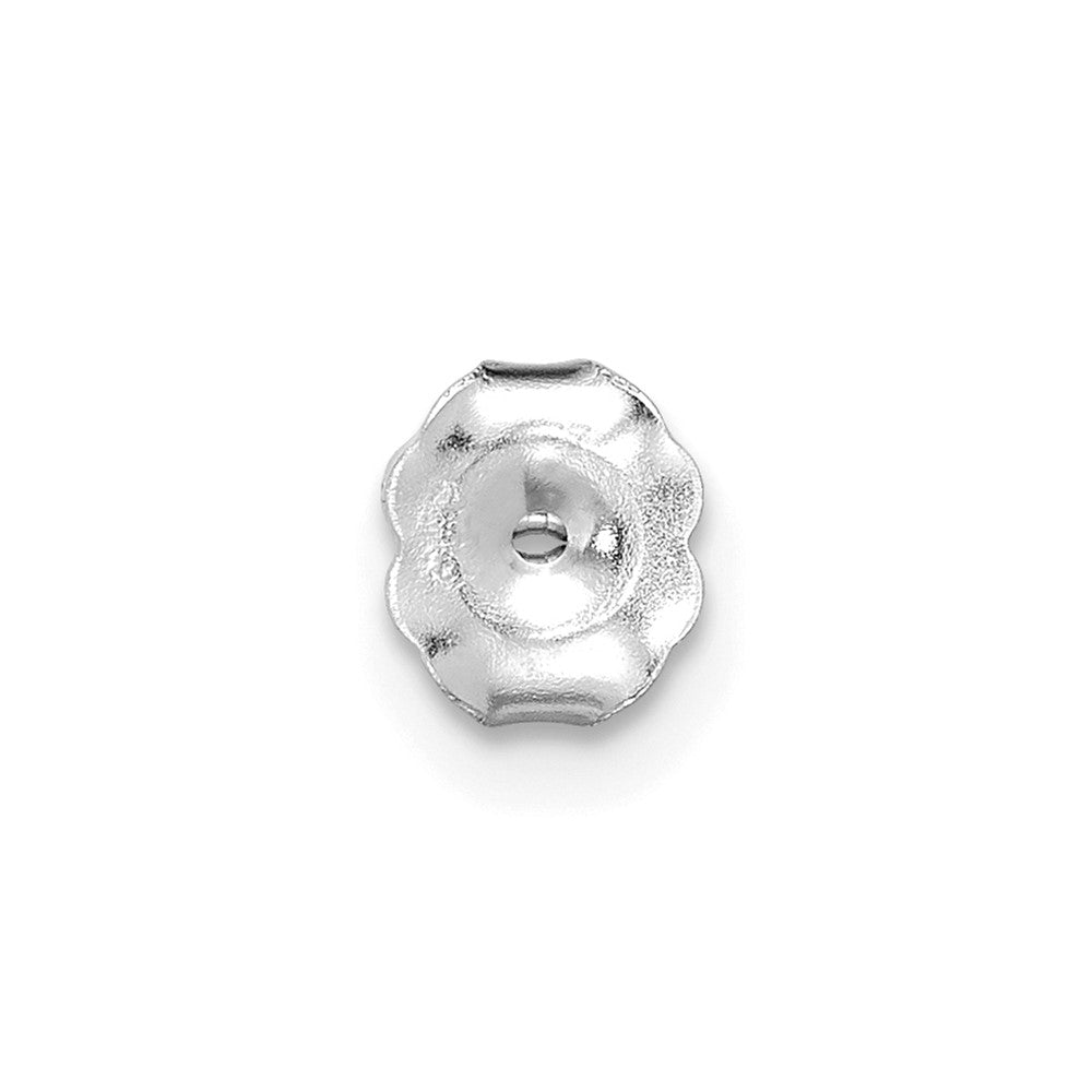Round lab-grown diamond stud earrings in 14K white gold