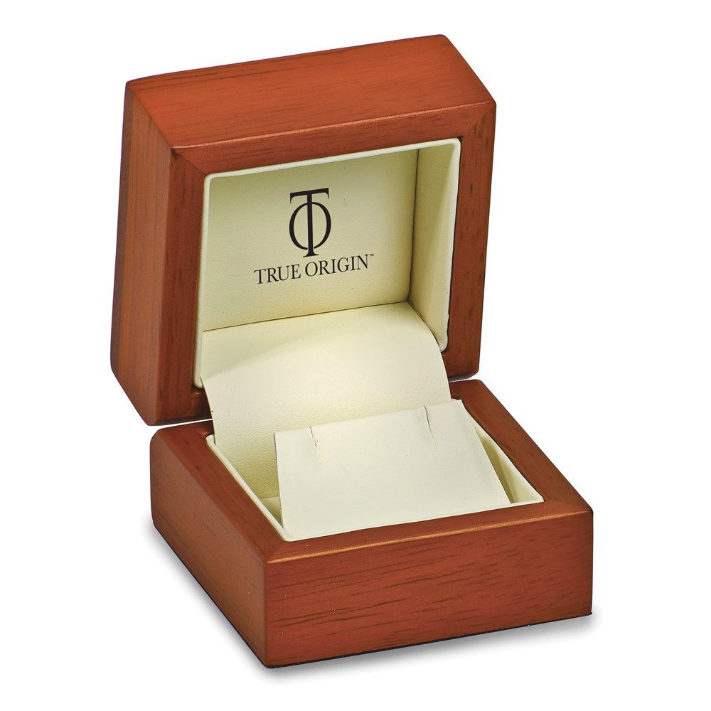 Round lab-grown diamond bar necklace in 14K white gold