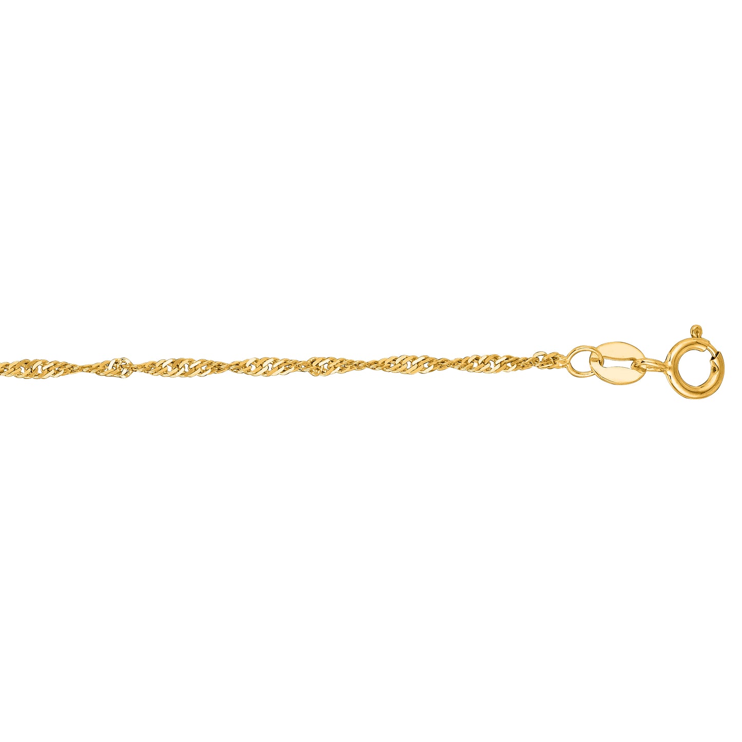 10K Gold 1.5mm Singapore Chain