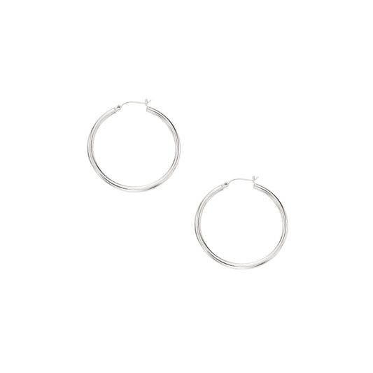 10K Gold 2x30mm Hoop Earring