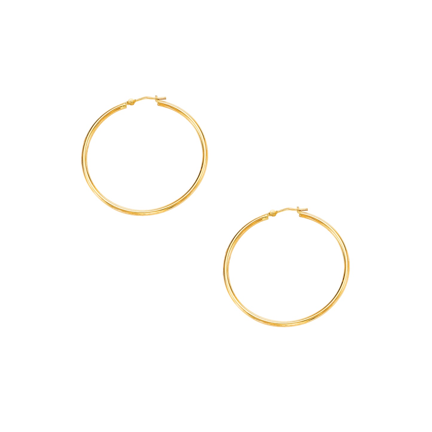 10K Gold 2x40mm Hoop Earring