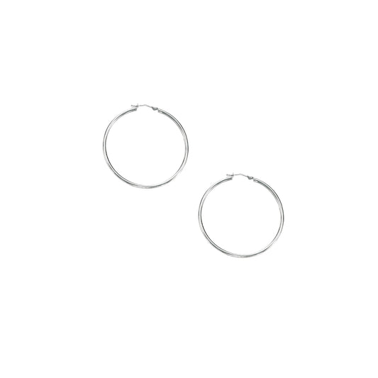 10K Gold 1.5x30mm Hoop Earring