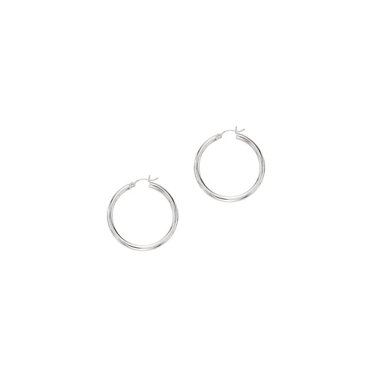 10K Gold 2x25mm Hoop Earring