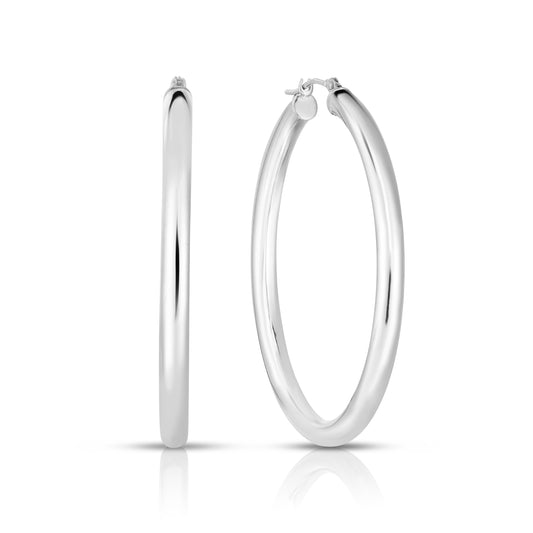 10K Gold 3x40mm Hoop Earring