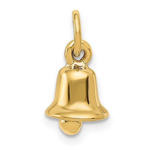 3d Wedding Bell Charm in 14K Yellow Gold — 8mm