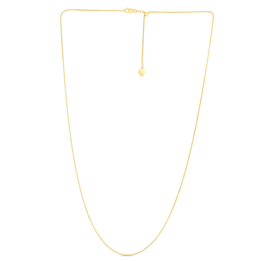 14K Gold 1mm Adjustable Franco Chain