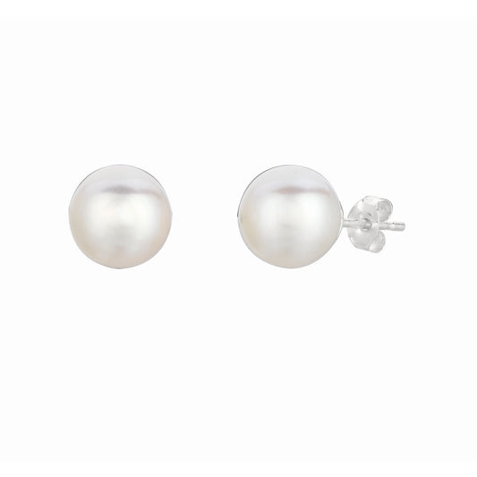 Silver 8MM Freshwater Pearl Earring