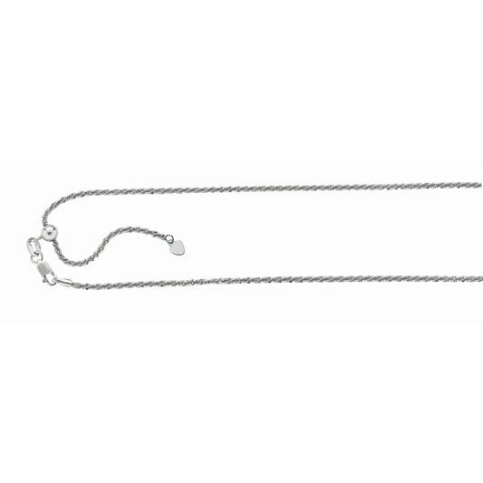 Silver 1.5mm Adjustable Sparkle Chain
