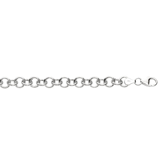 Silver Large Round Link Bracelet