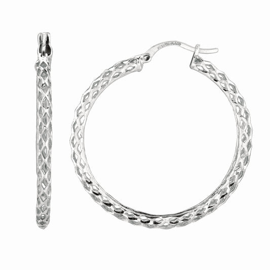 Silver 30MM Birdcage Earring