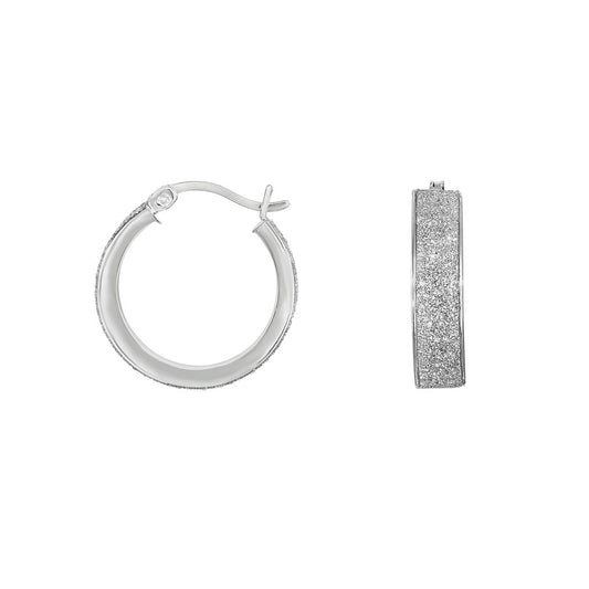 Silver Small Glitter Earring