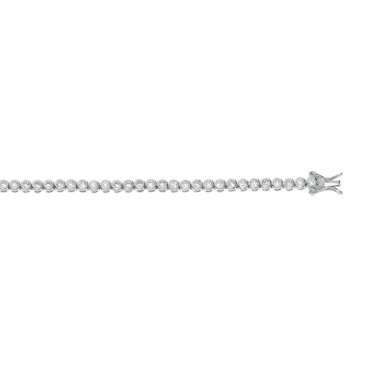 Sterling Silver Cubic Zirconia Bracelet Set