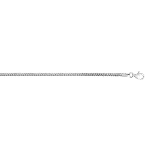 Silver 2mm Diamond Cut Foxtail Chain