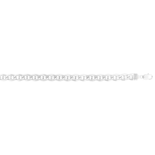 Silver 10mm Concave Mariner Chain