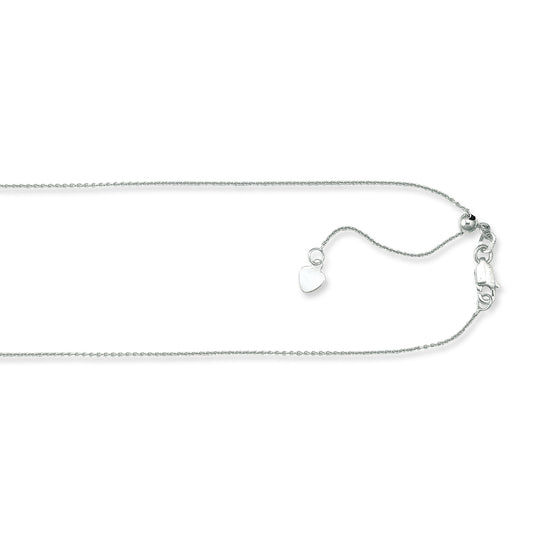 Silver 1.1mm Adjustable 30" Cable Chain