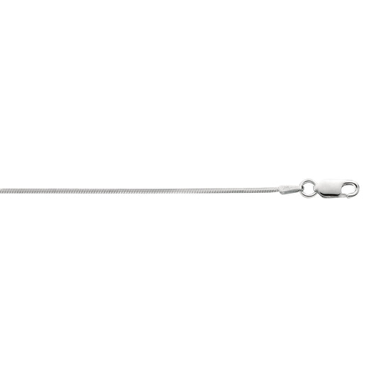 Silver 1.2mm Octogonal Snake Chain