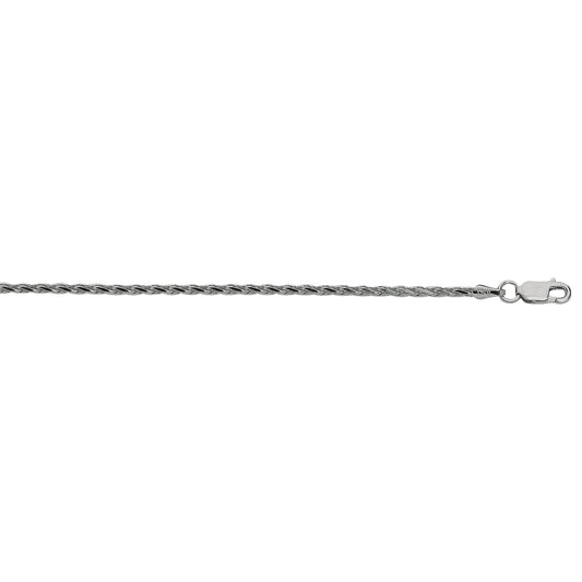 Silver 2.2mm Diamond Cut Wheat Chain